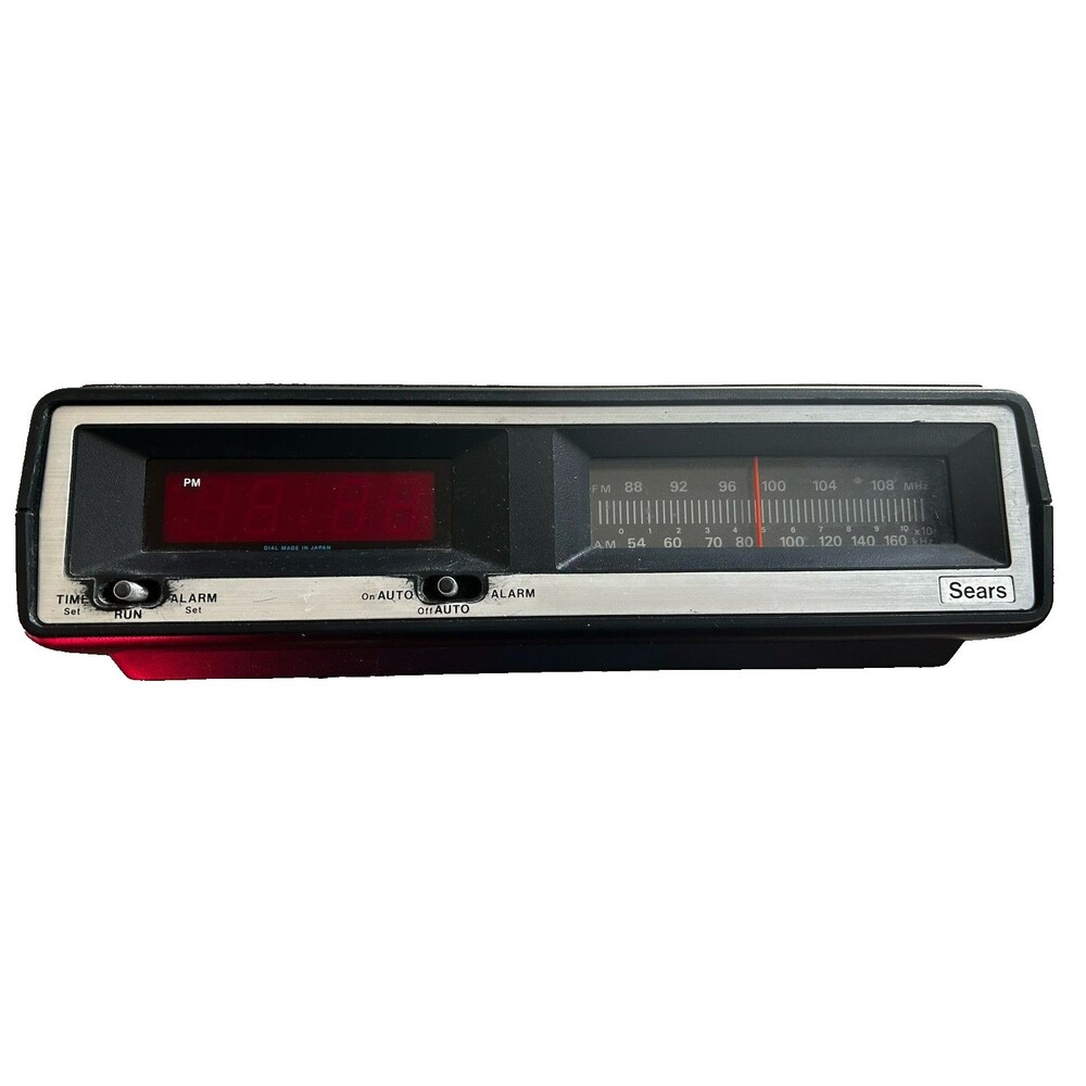 Sears AM/FM Electronic Alarm Clock Radio 317.23830 800 Vintage